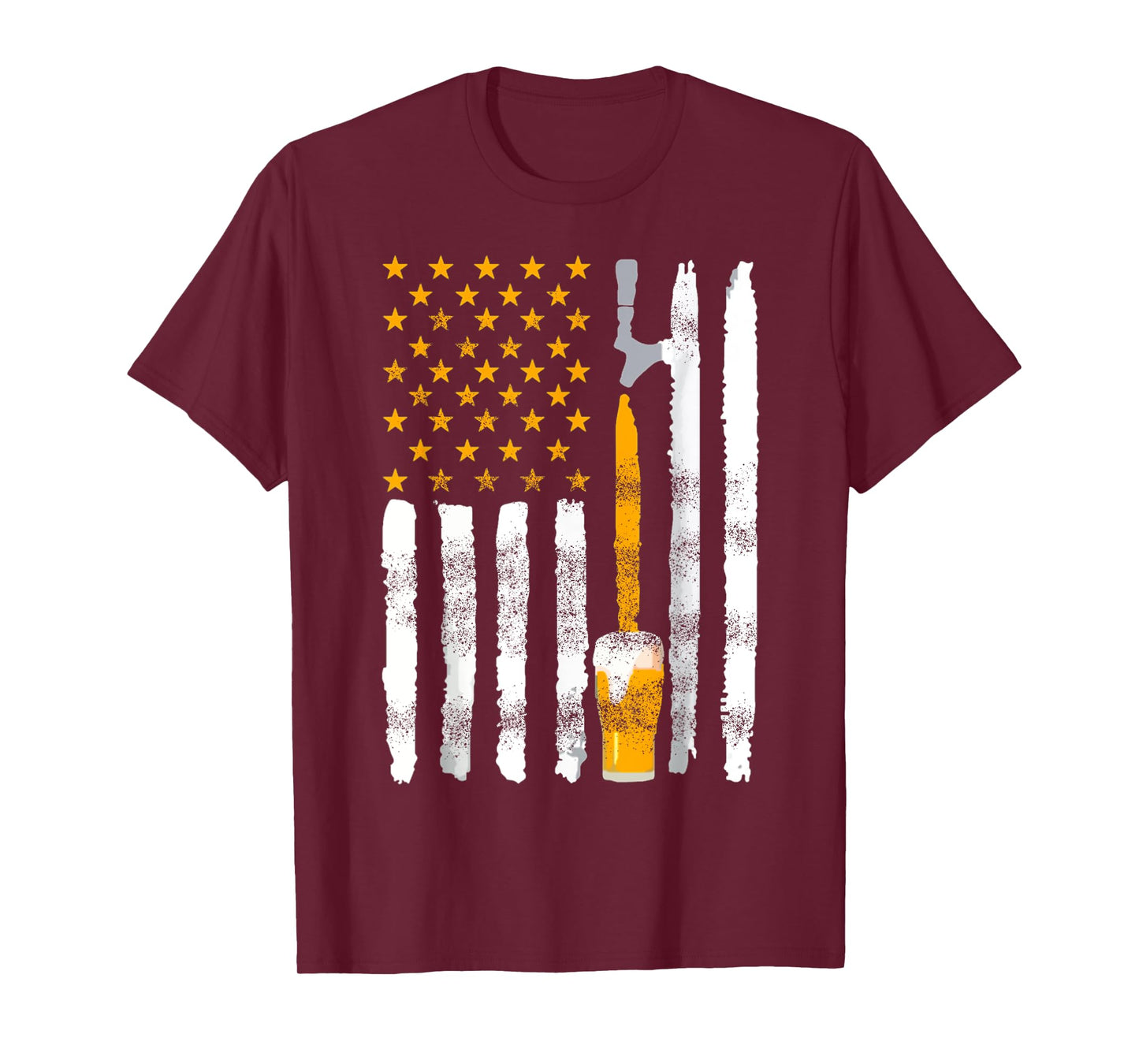 American Beer on Tap Flag T Shirt for Men and Women T-Shirt
