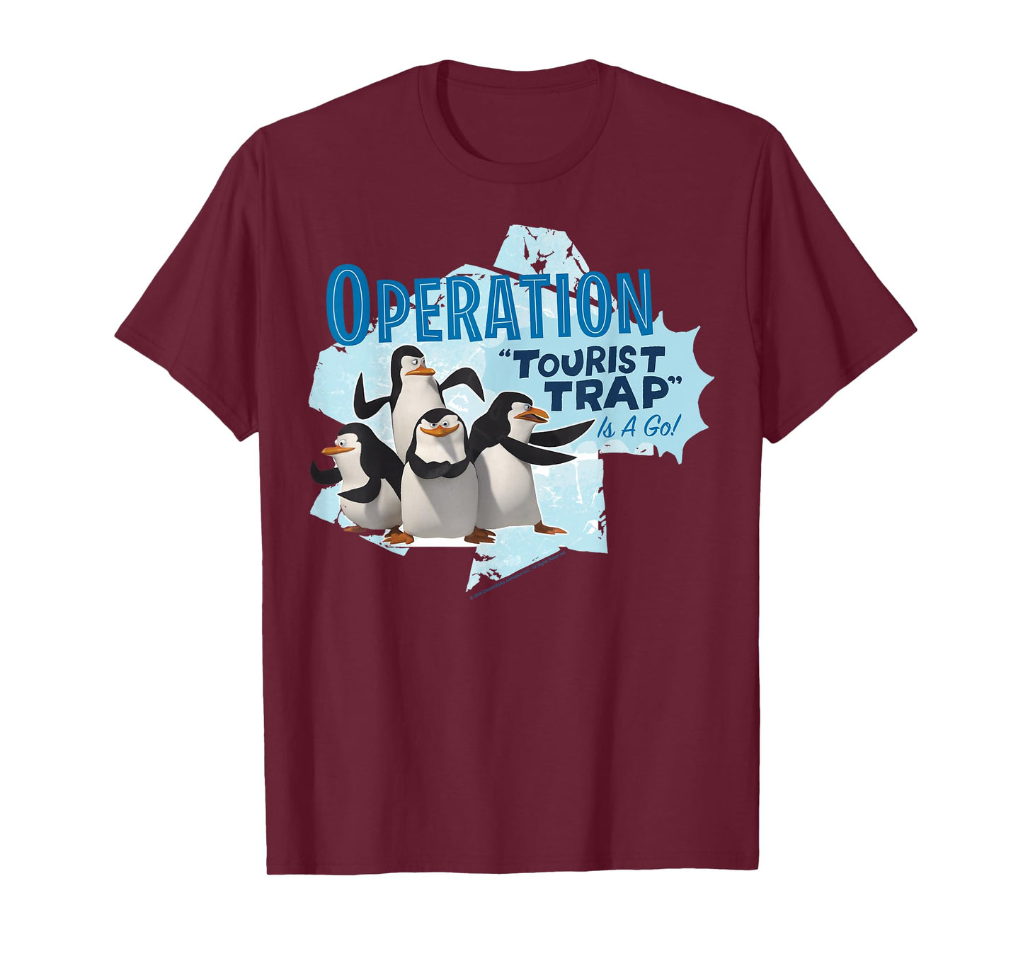 Madagascar Penguin Operation Tourist Trap Text Poster T-Shirt