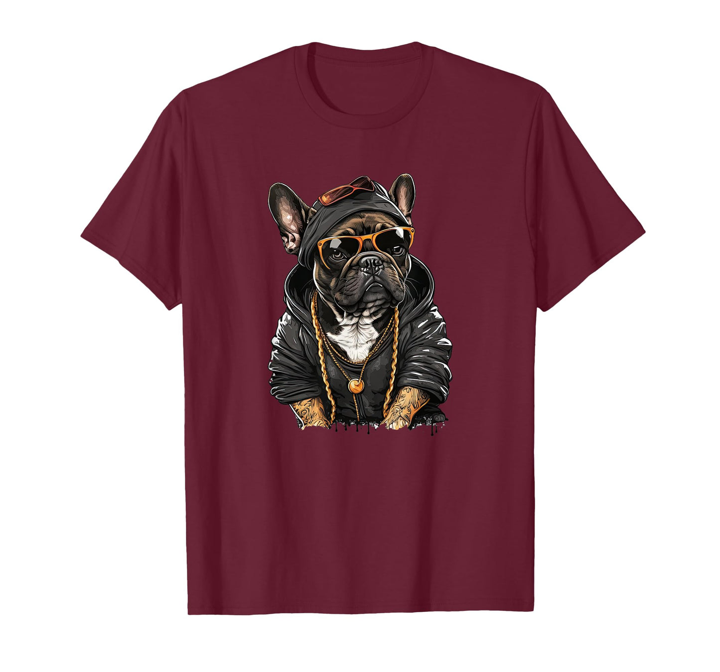 Funny French Bulldog Frenchie Rap hip hop R&B Men Women Girls Kids T-Shirt