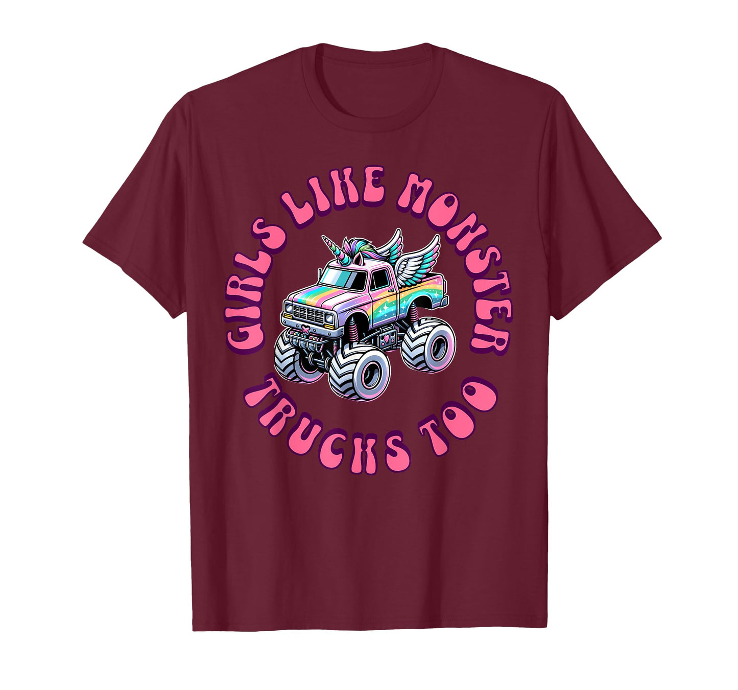 Girls Like Monster Trucks Too Toddler Girl Monster Truck T-Shirt