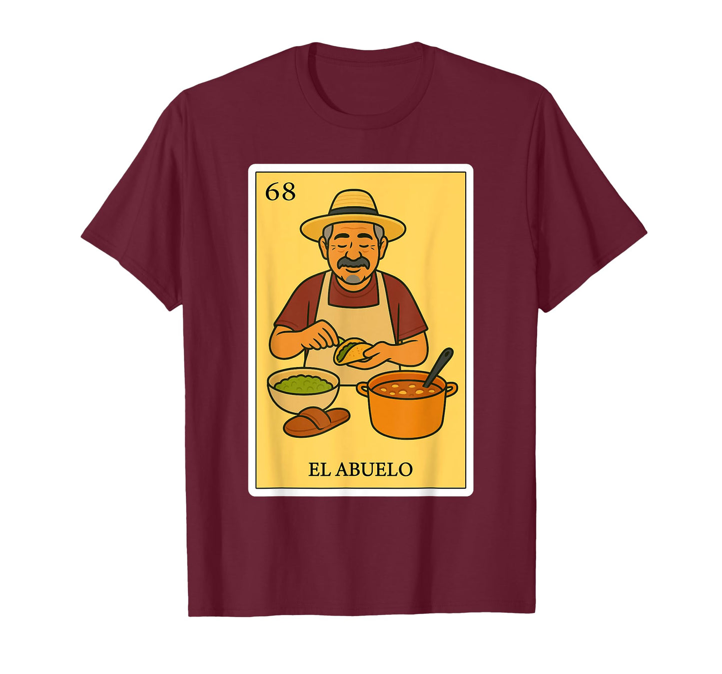 El Abuelo en la Cocina Spanish-Mexican Bingo Gift for Abuela T-Shirt