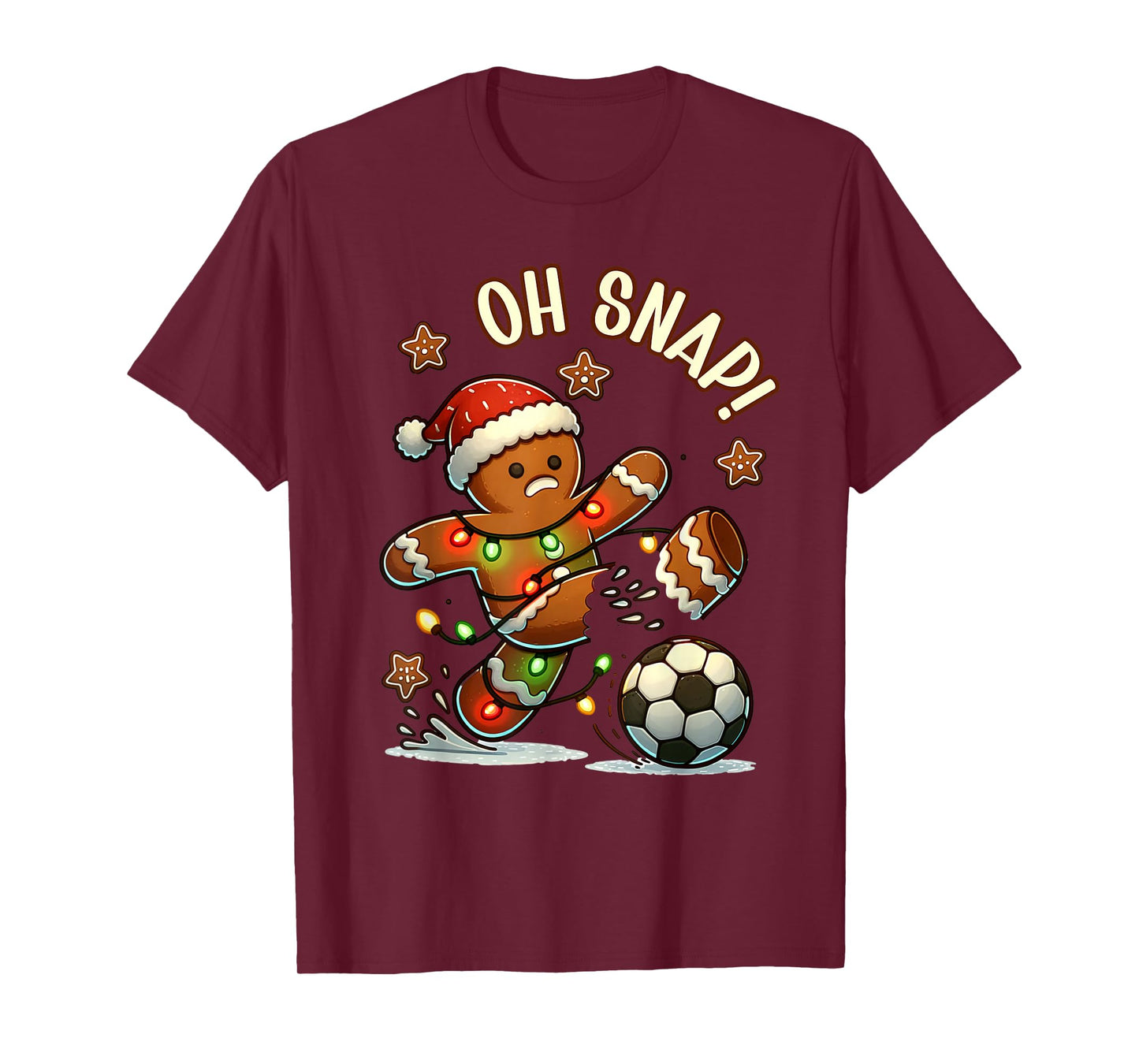 Oh Snap Gingerbreadman Christmas Soccer T-Shirt