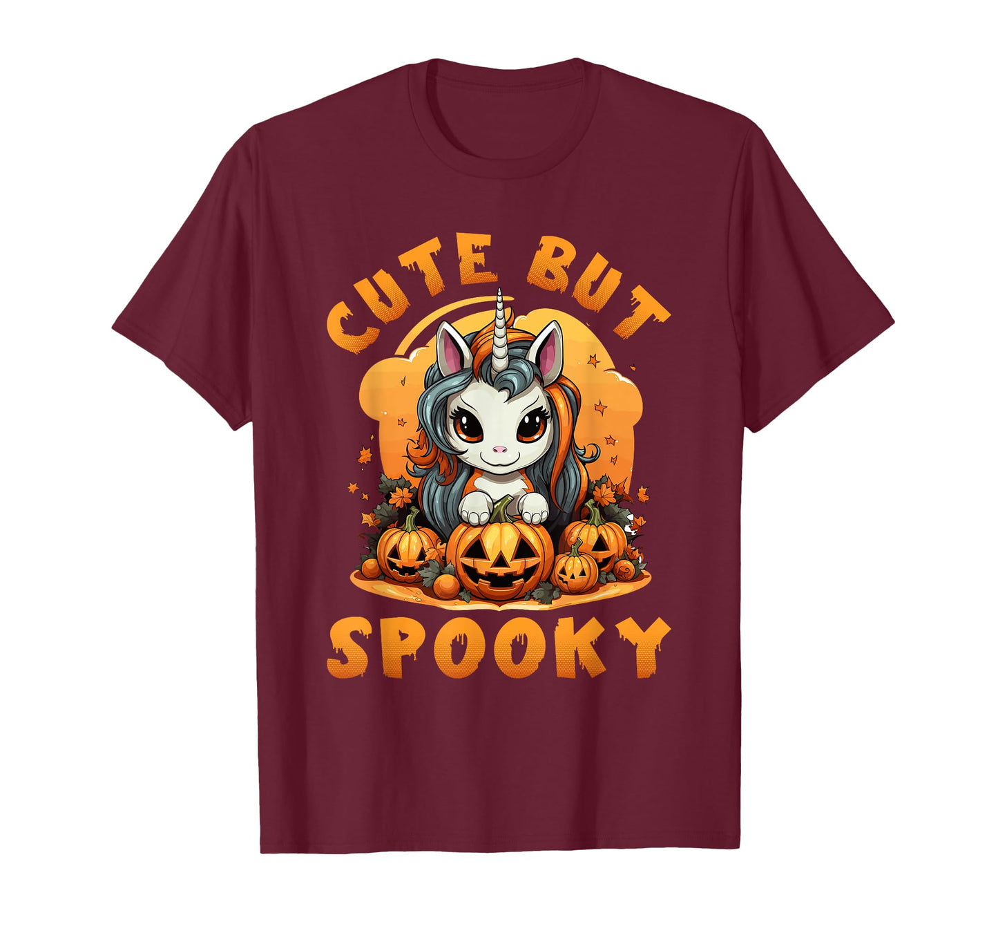Cute Unicorn Halloween, Cute But Spooky Unicorn Girls T-Shirt