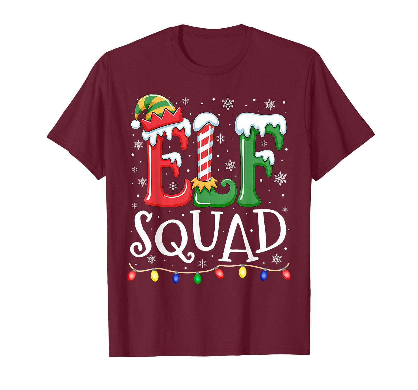 Elf Family Christmas Matching Pajamas Xmas Elf Squad T-Shirt