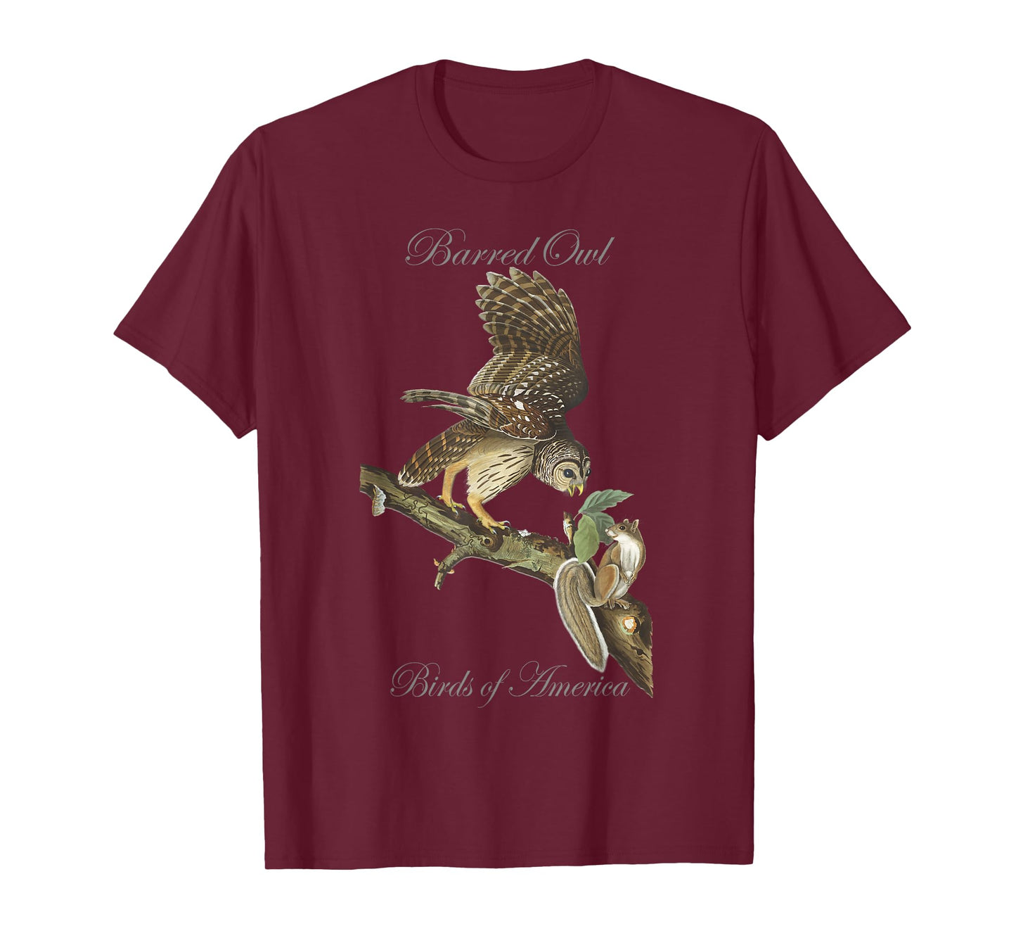 Barred Owl - Birds of America Series Audubon T-Shirt T-Shirt