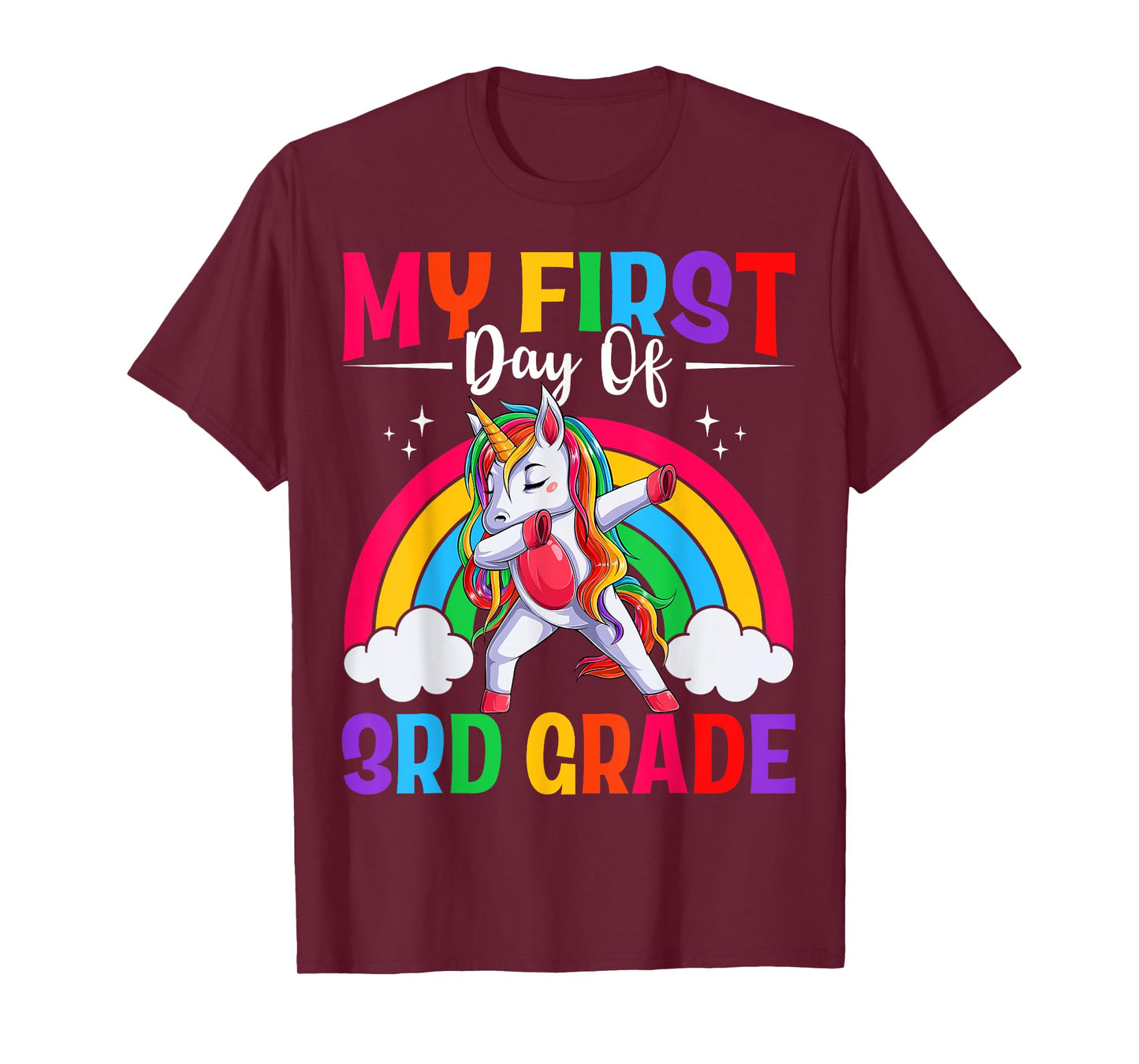 My First Day Of 3rd Grade Unicorn Third Grade Team Girls T-Shirt