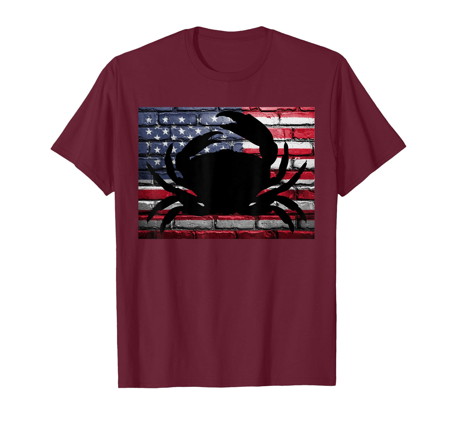 American Flag Crab Patriotic Crabbing Fishing T-Shirt T-Shirt for Women Girls Kids Men