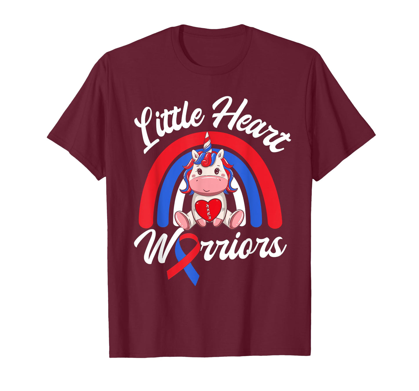 Kids CHD Awareness - Little Heart Warrior Magical Unicorn T-Shirt