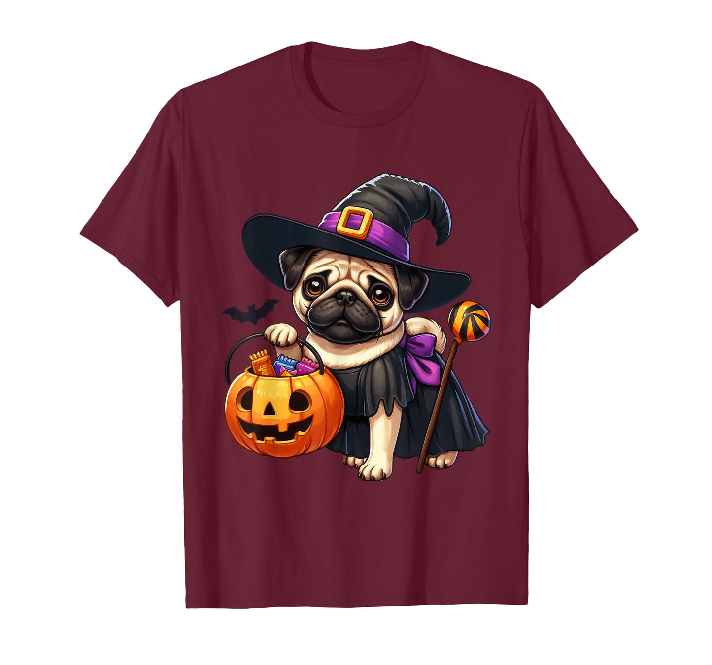 Pug Halloween Costume Witches For Lover Dog T-Shirt