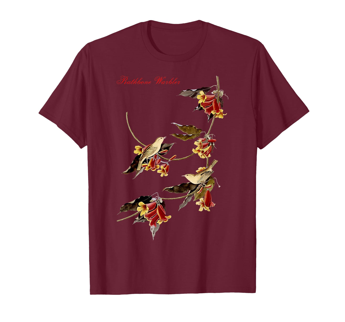 Audubon Rathbone Warbler North American Birds Education T-Shirt
