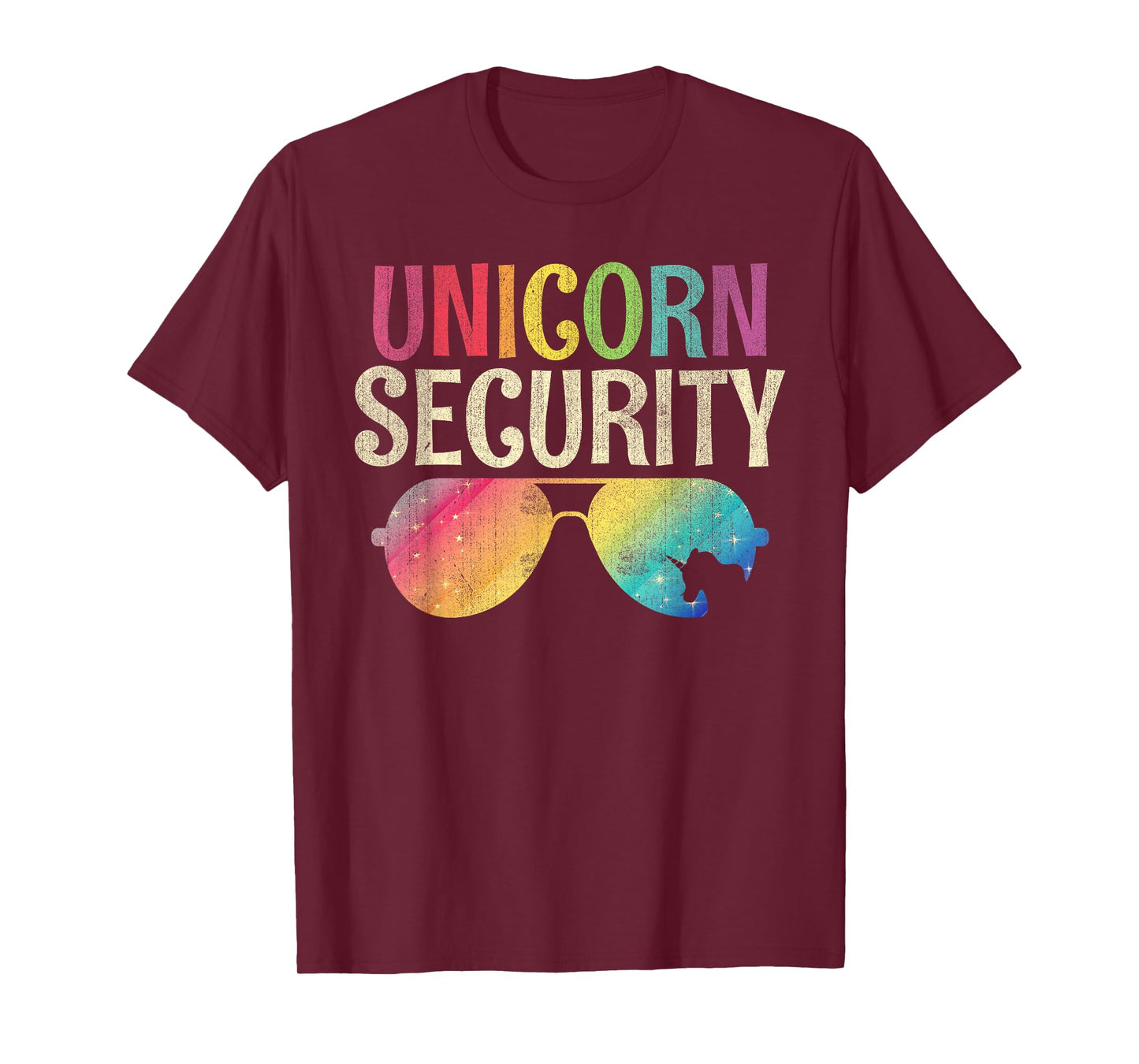 Unicorn Security Funny Sunglasses Unicorn Kids T-Shirt