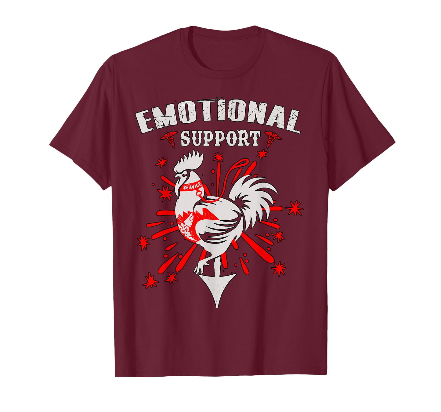 Emotional Support Shirt Chicken Emotional Support Cock T-Shirt