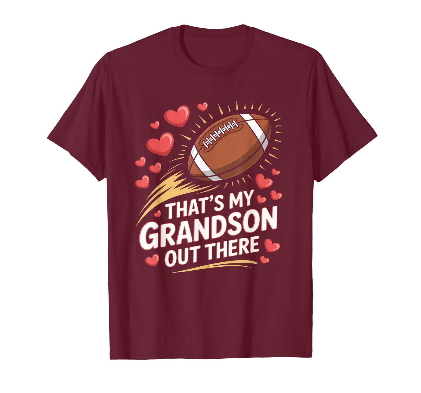 That's My Grandson Out There Football Grandparent T-Shirt