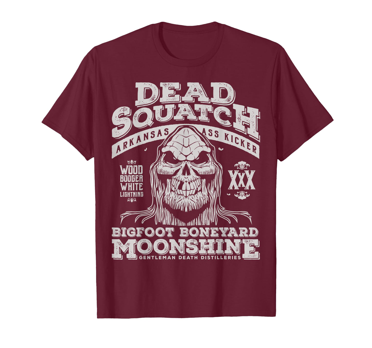 Dead Squatch Big Foot Boneyard Moonshine Halloween T-Shirt