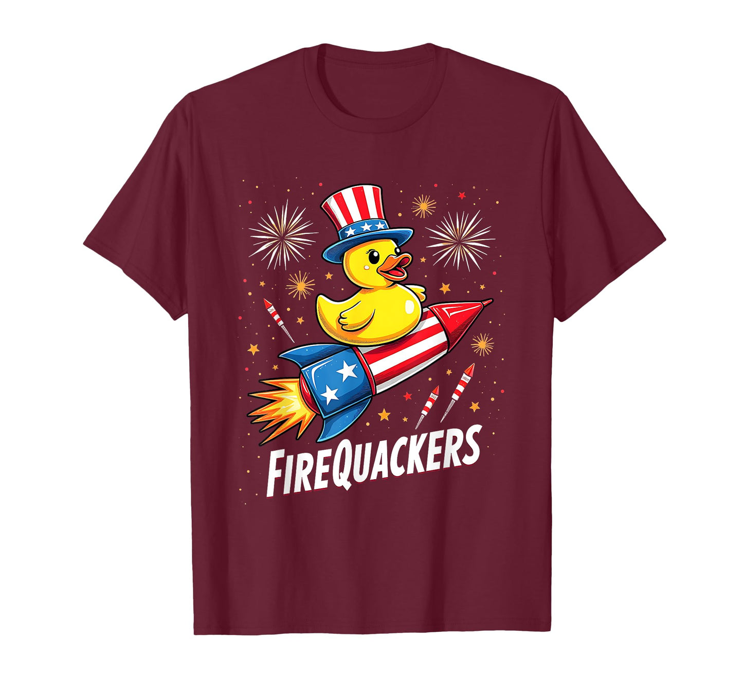 4th of July Patriotic Day Funny Firecracker Duck Goose T-Shirt