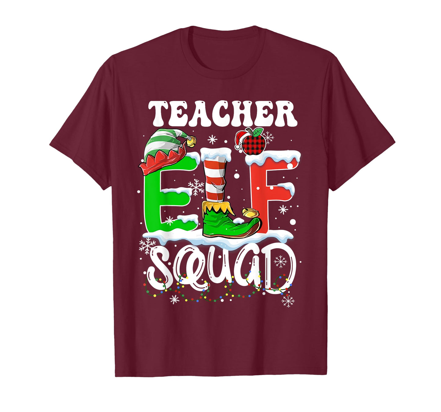 Teacher ELF Squad Funny Christmas ELF Kids Teacher Group T-Shirt