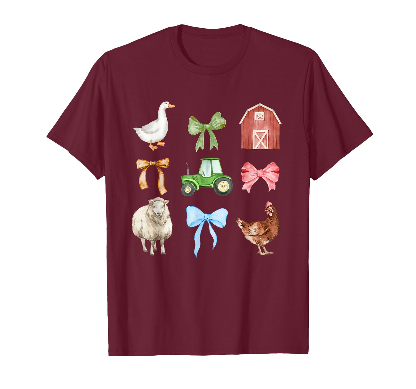 Cute Farm Animals Coquette Farmer Country T-Shirt
