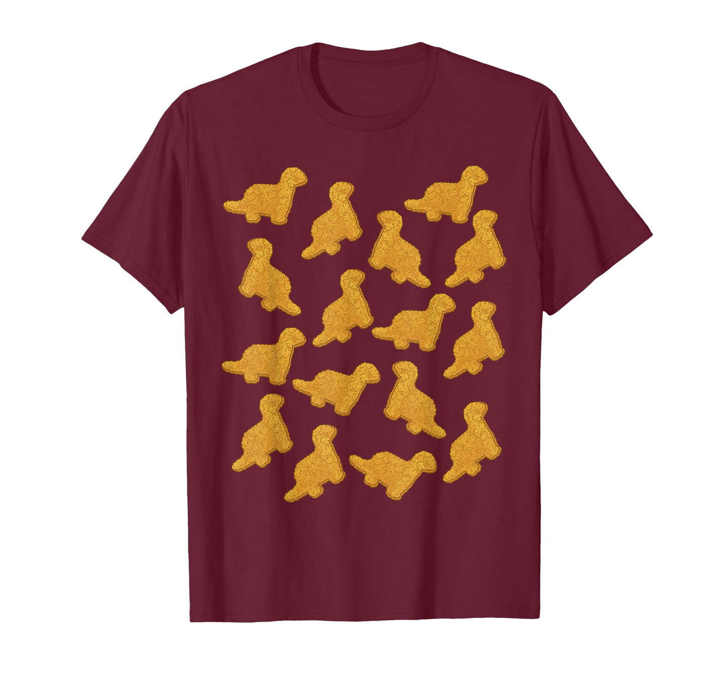 Dino Chicken Nugget Pattern T-Shirt