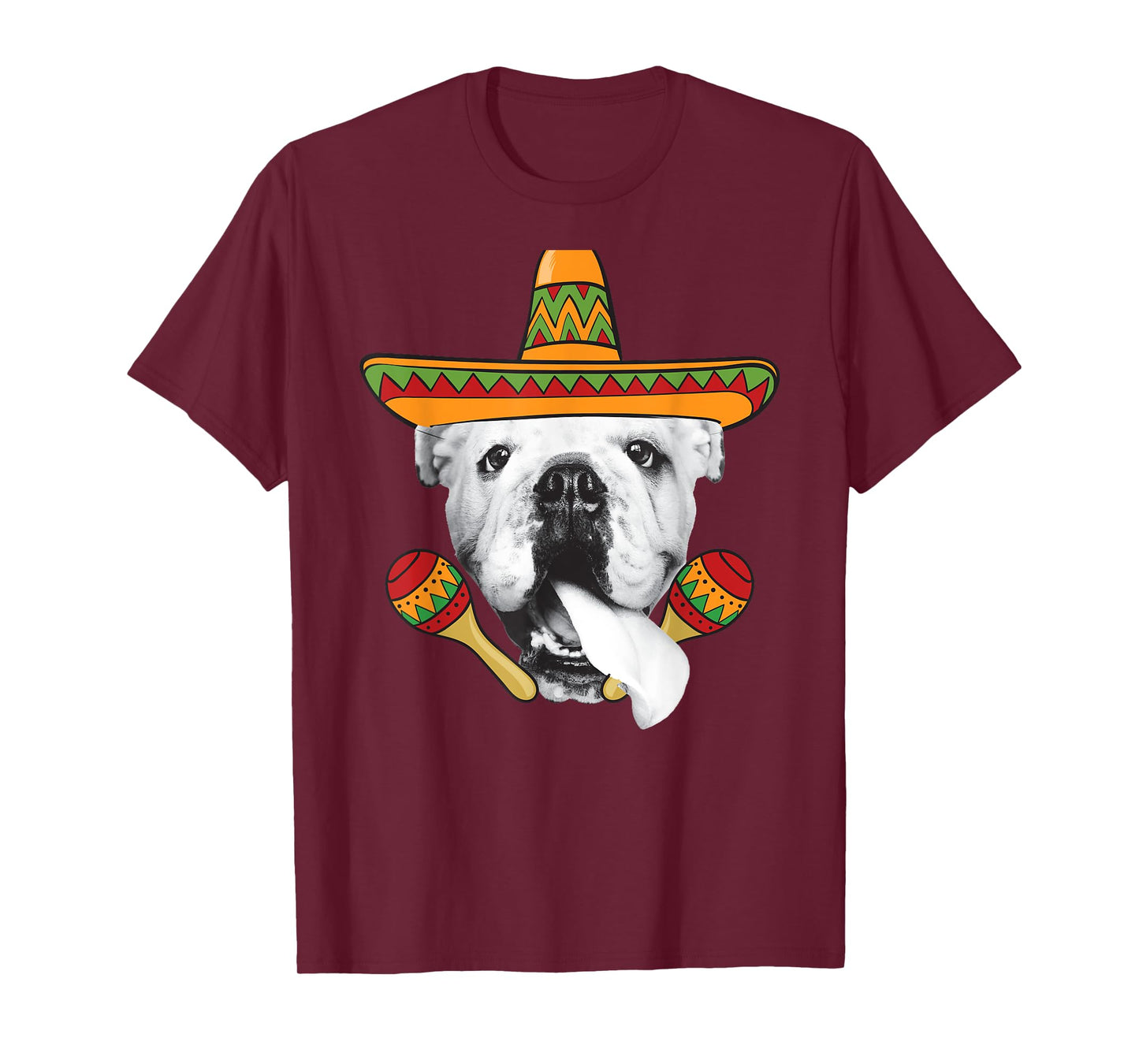 English Bulldog Cinco de Mayo T-Shirt Funny Dog Sombrero Tee T-Shirt for Men Women Girls Kids
