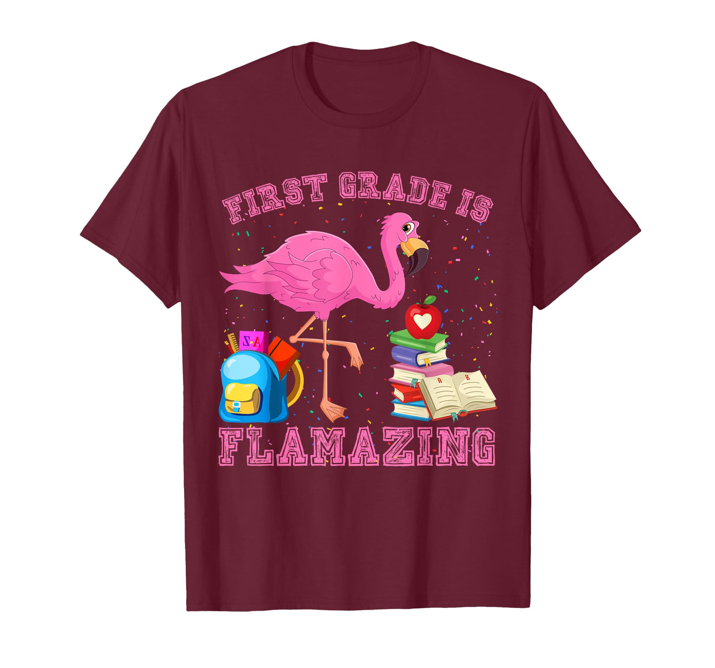Funny First Grade Is Flamazing Flamingo 1st Day Of School T-Shirt