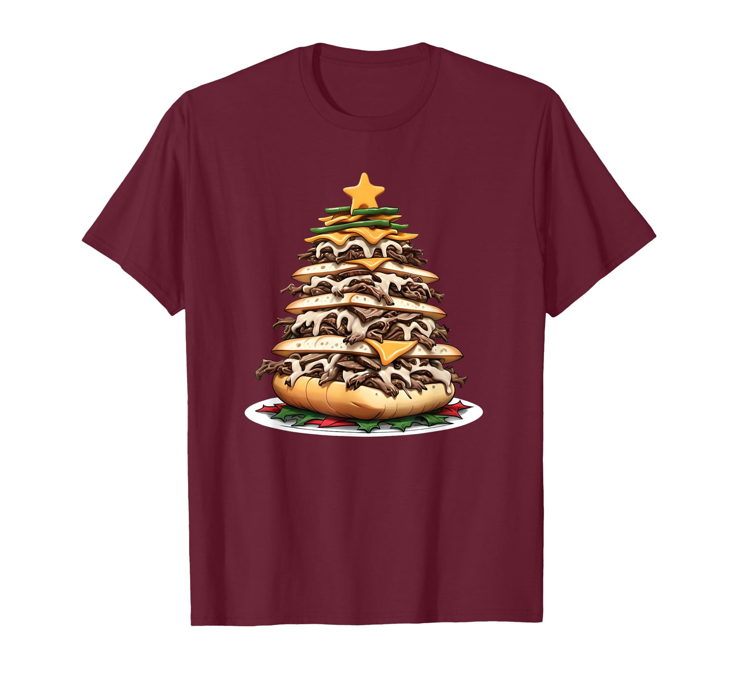 Philly Cheesesteak Christmas Tree T-Shirt