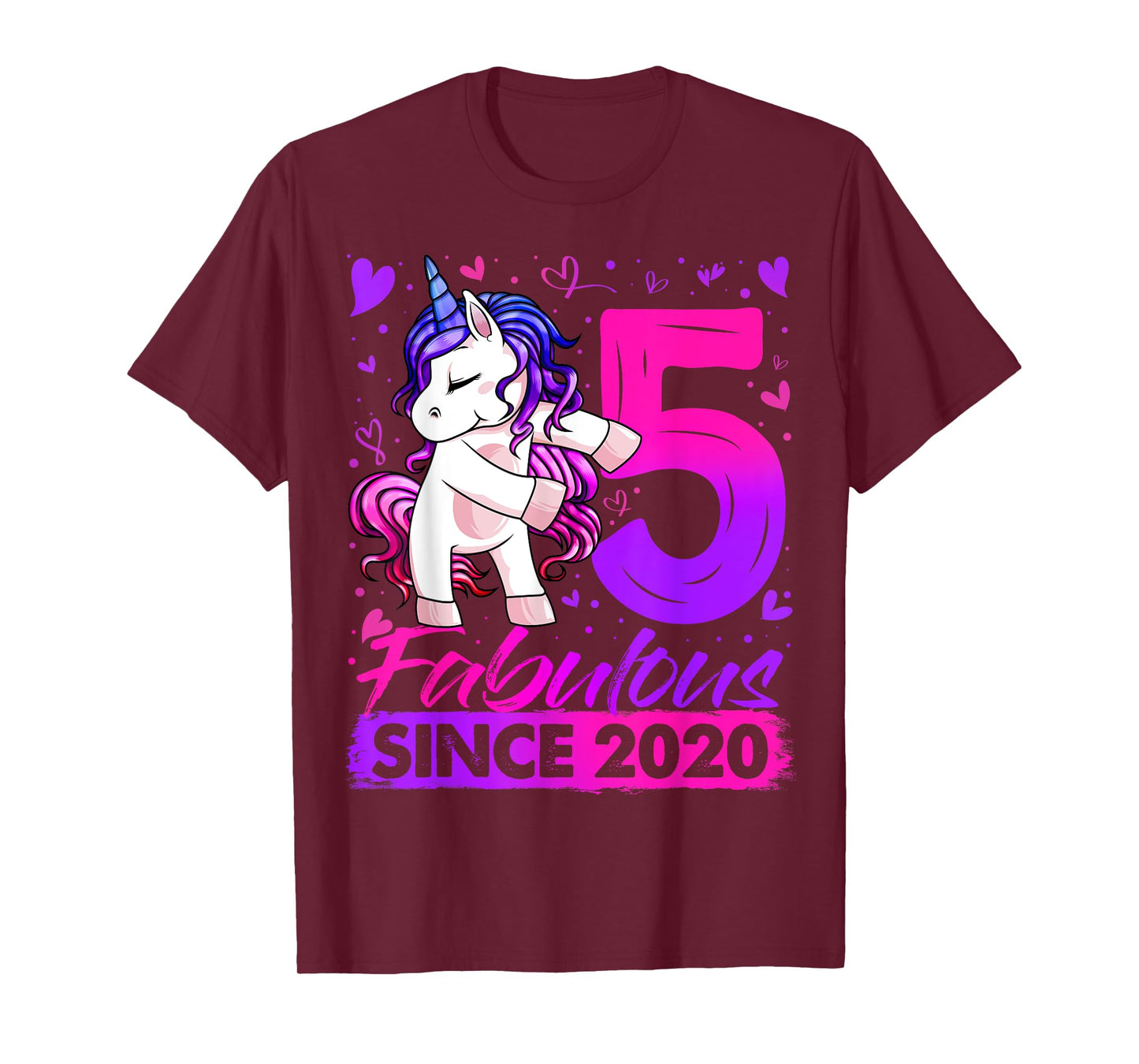 5 Year Old Unicorn Gifts For Girls 5th Birthday Girl Party T-Shirt