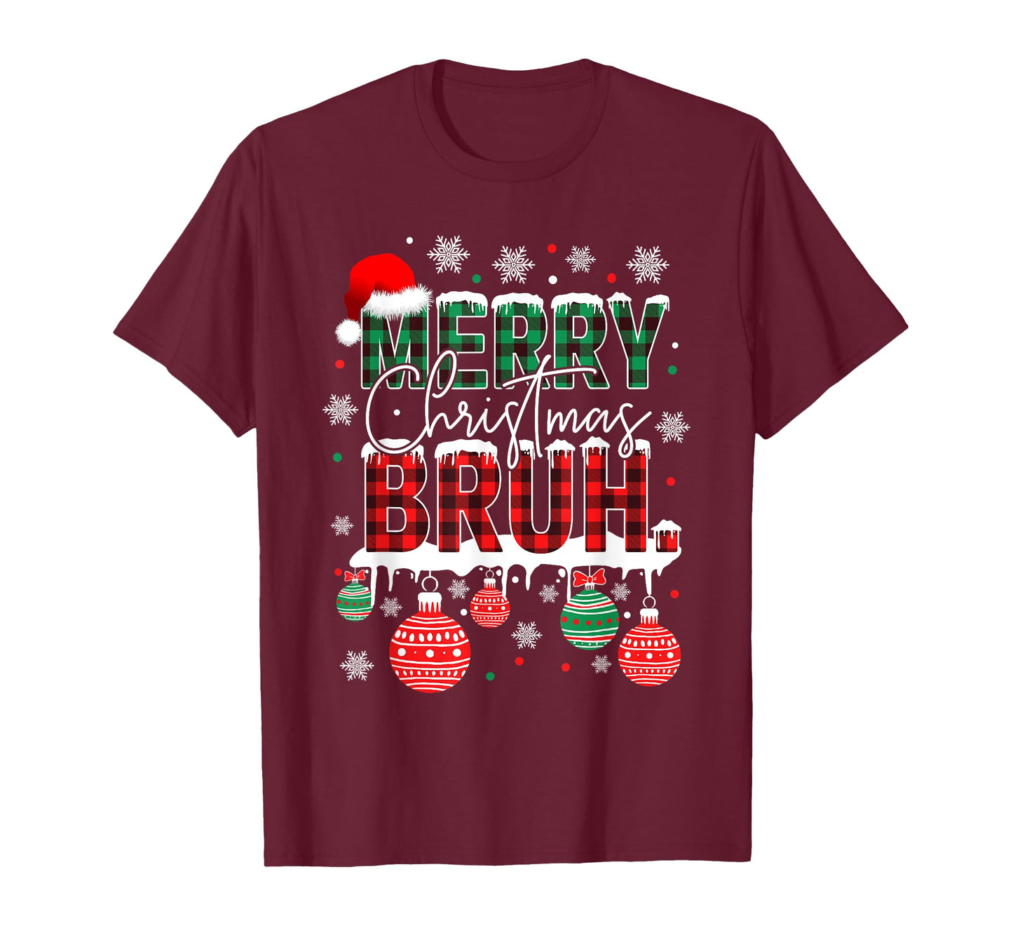 Bruh Meme Funny Saying Bro Greeting Teens Boys Men Christmas T-Shirt