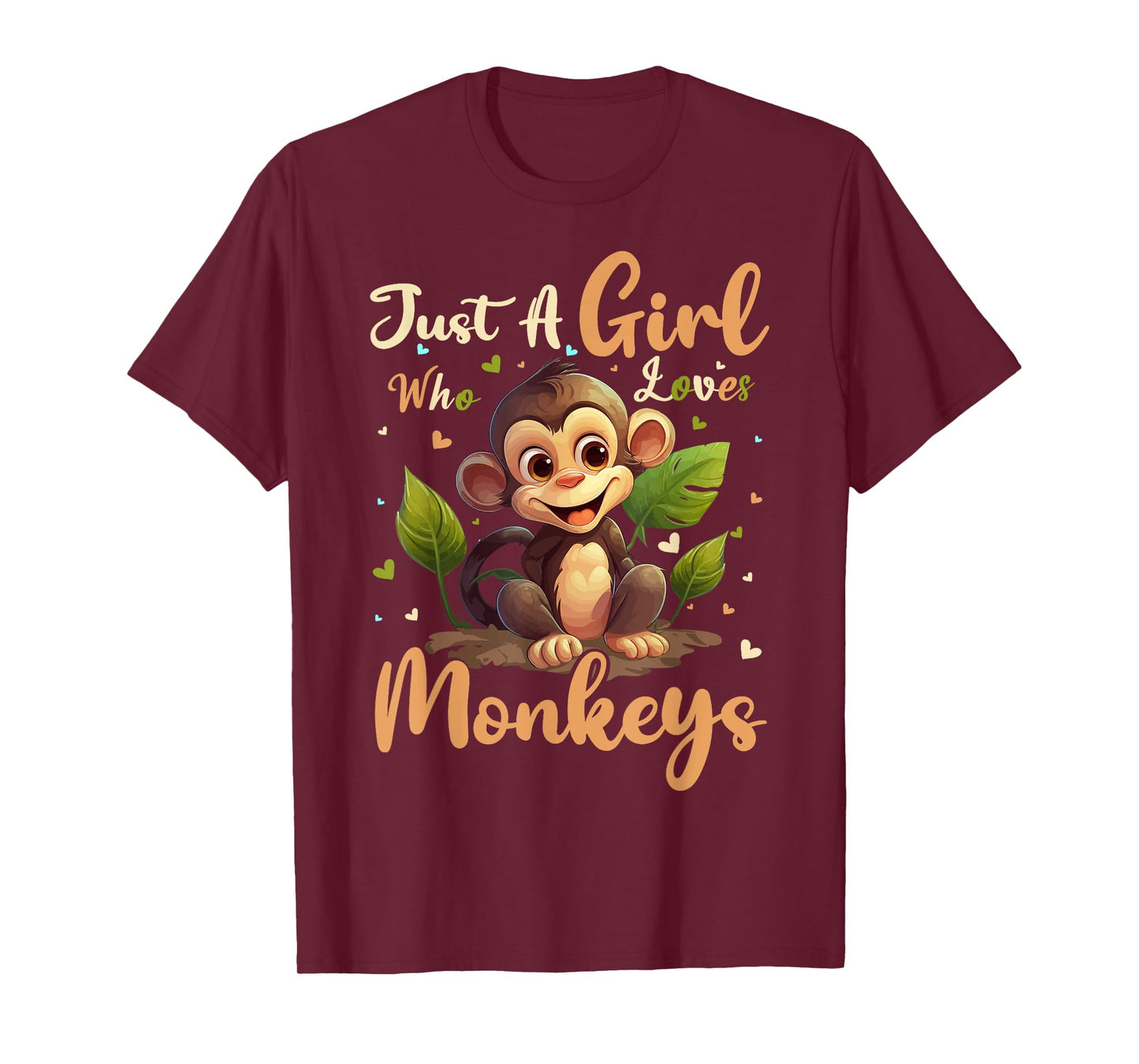 Monkey Lover Just A Girl Who Loves Monkeys T-Shirt