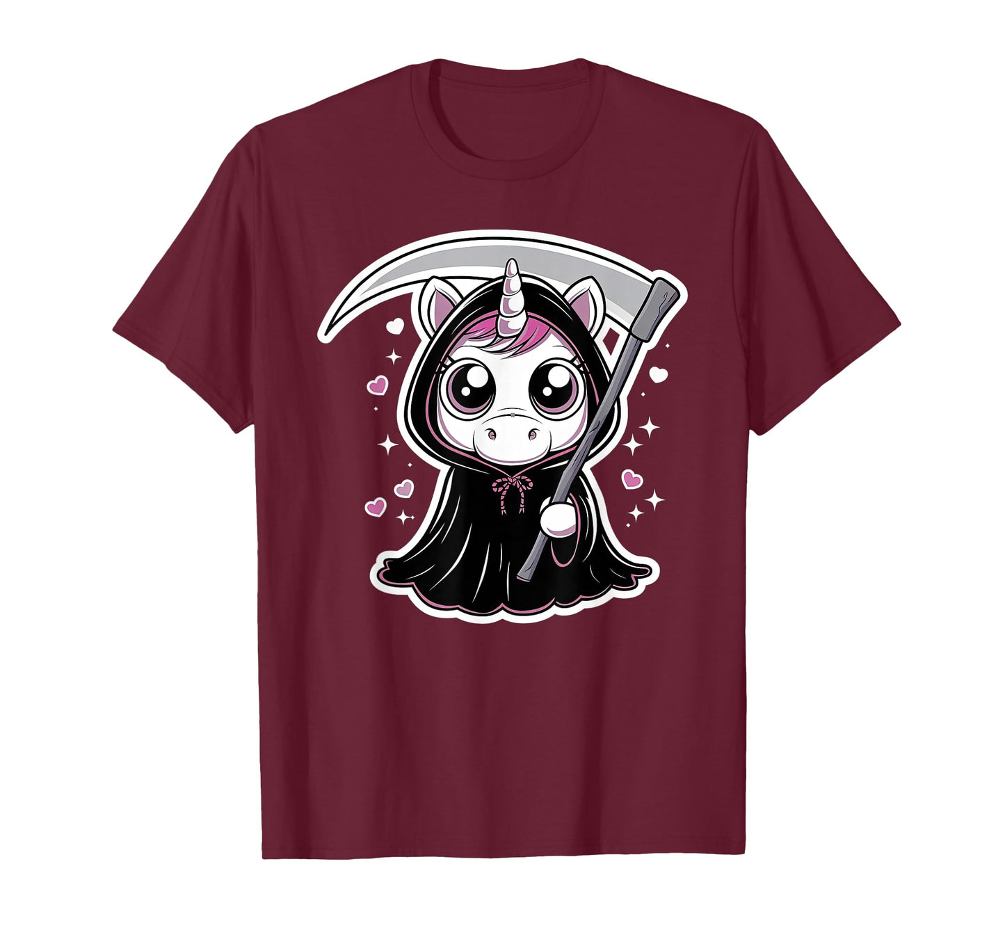 Kawaii Grim Reaper Unicorn T-Shirt