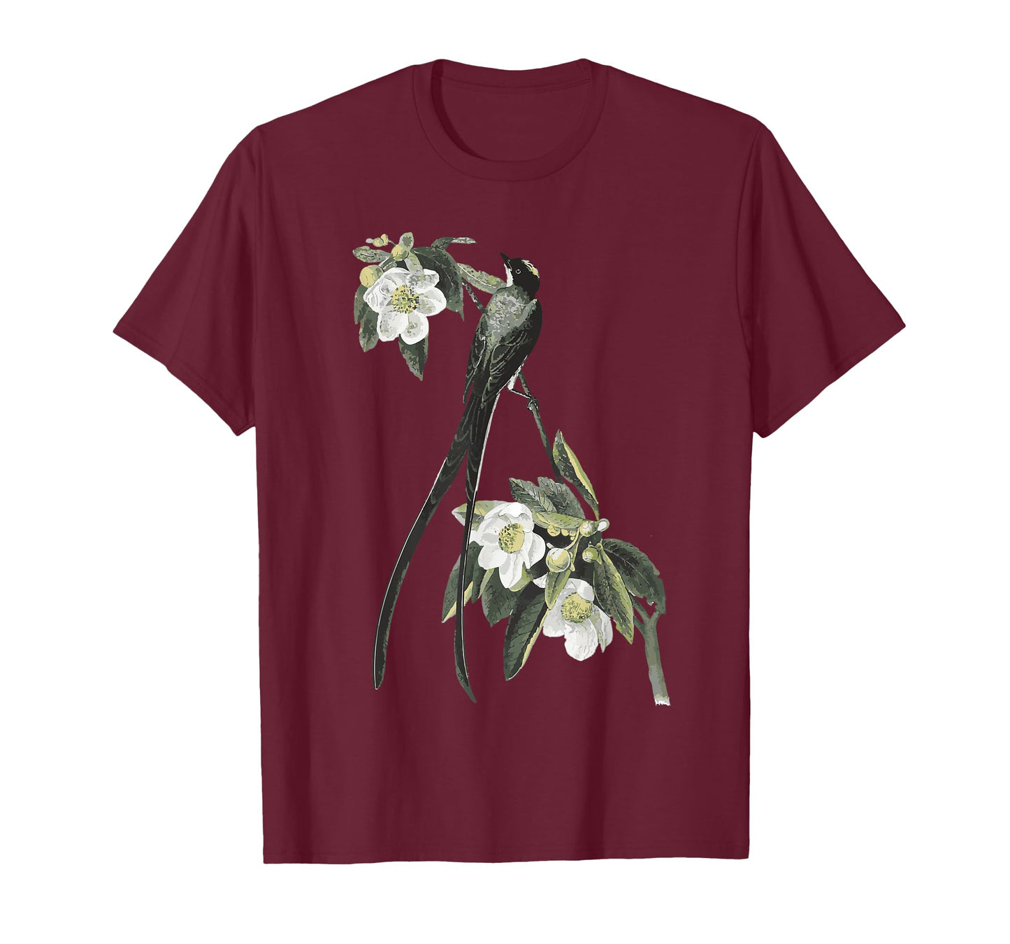 Fork Tailed Flycatcher Scissortail Garden Flower Bird Lover T-Shirt