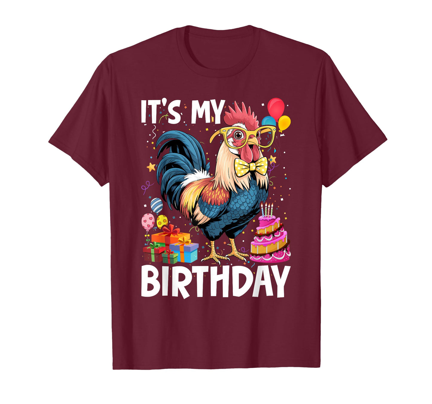 It's My Birthday, a Chicken Stamping Party for Girls T-Shirt