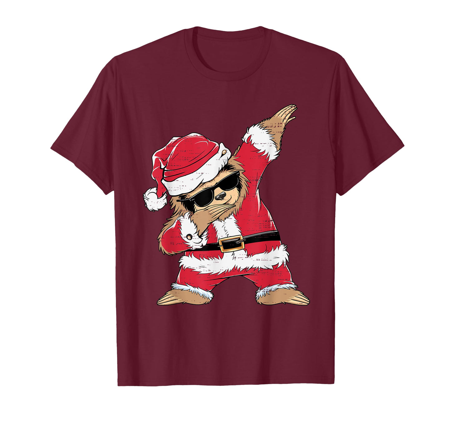 Dabbing Santa Sloth Merry Slothmas Christmas Kids Pajama T-Shirt