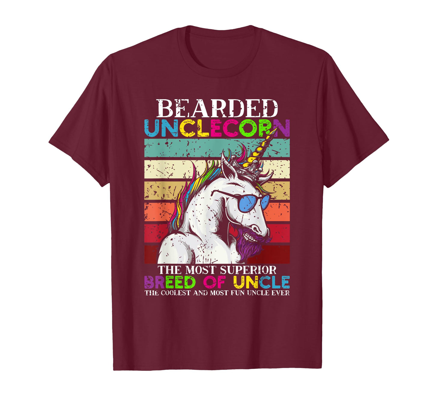 Bearded Unclecorn Uncle Unicorn Men Funny T-Shirt