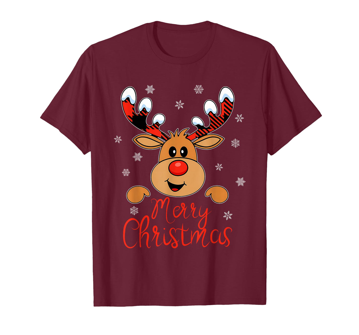 Merry Christmas Reindeer Xmas Family Men Women T-Shirt
