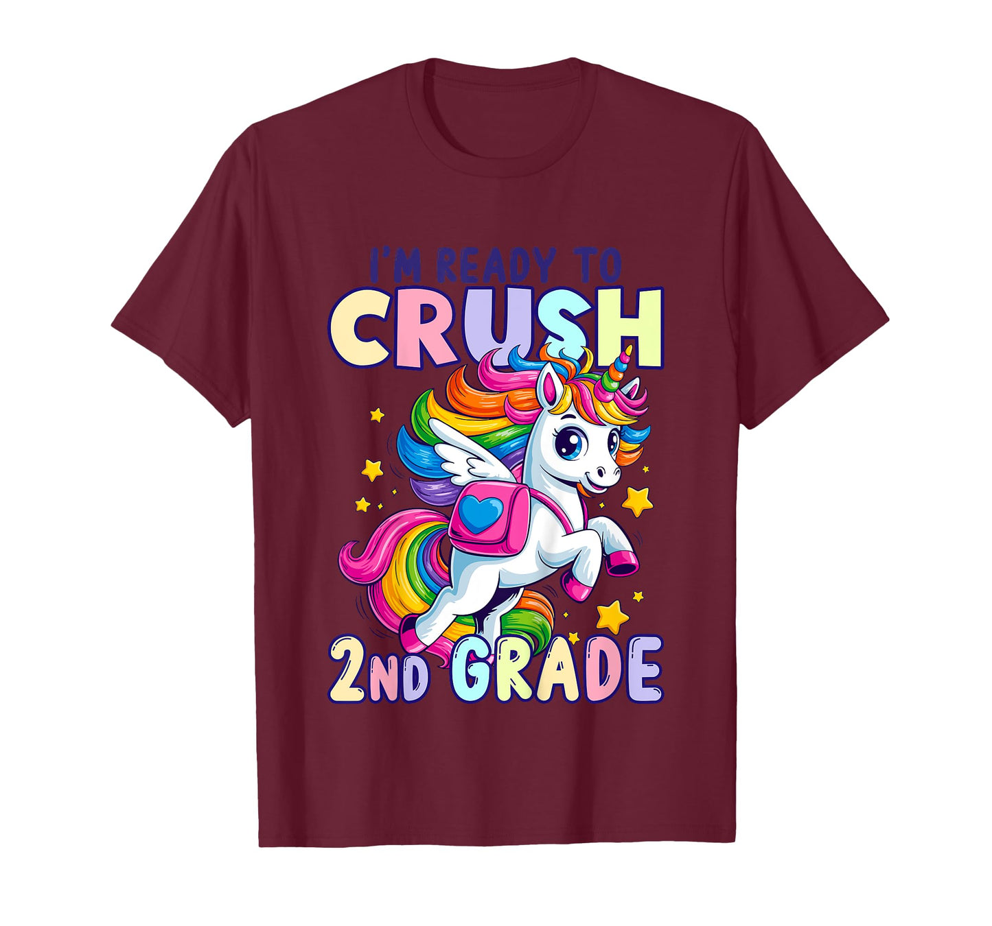 Crush 2nd Grade Unicorn Girls Kids Back To School T-Shirt