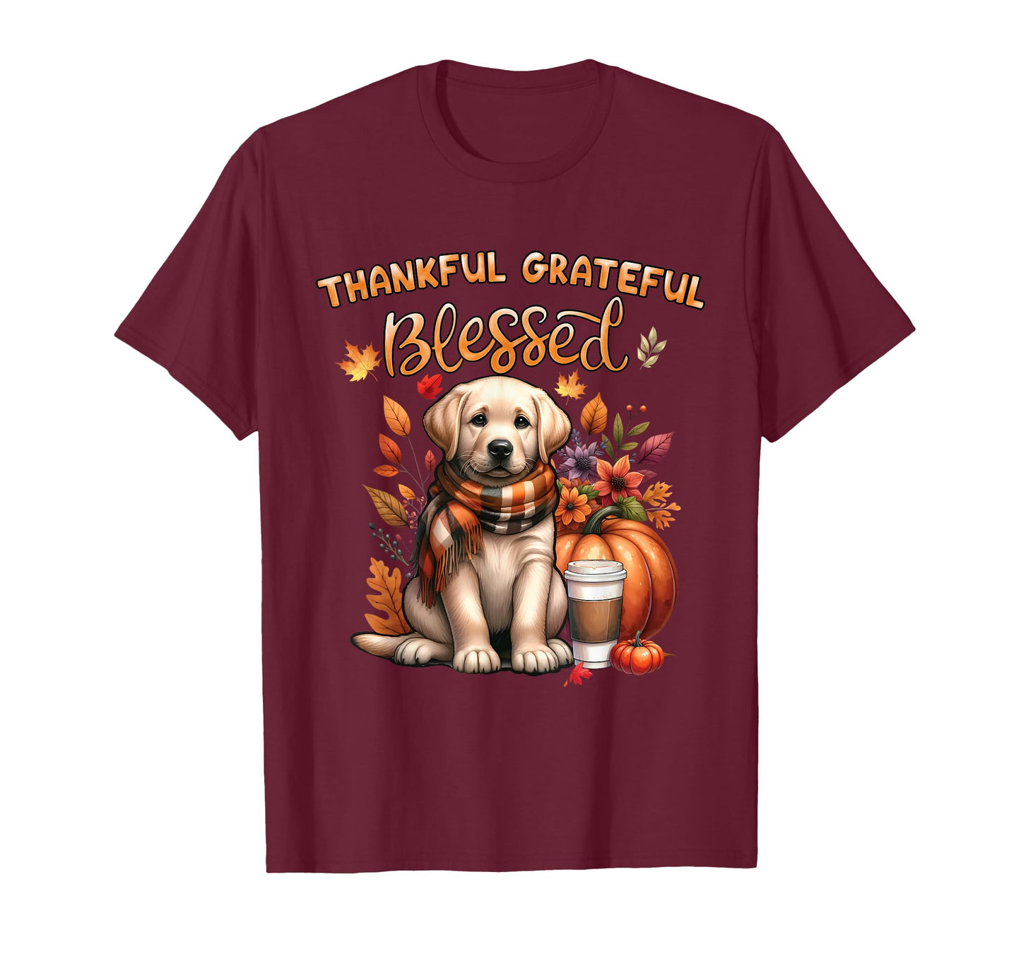 Labrador Retriever Dog pumpkin spice Happy Fall Yall autumn T-Shirt