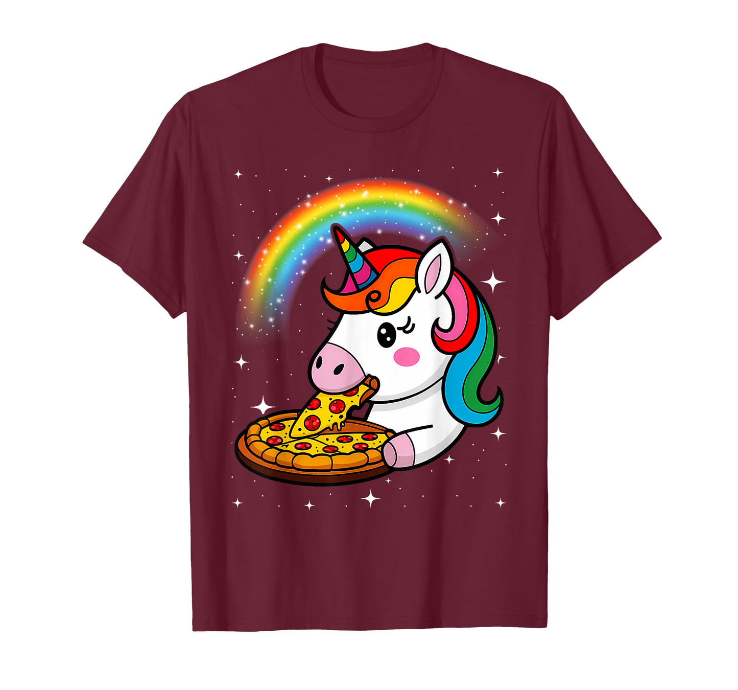 Unicorn Eating Pizza Unicorn Lovers Pizza Lovers T-Shirt