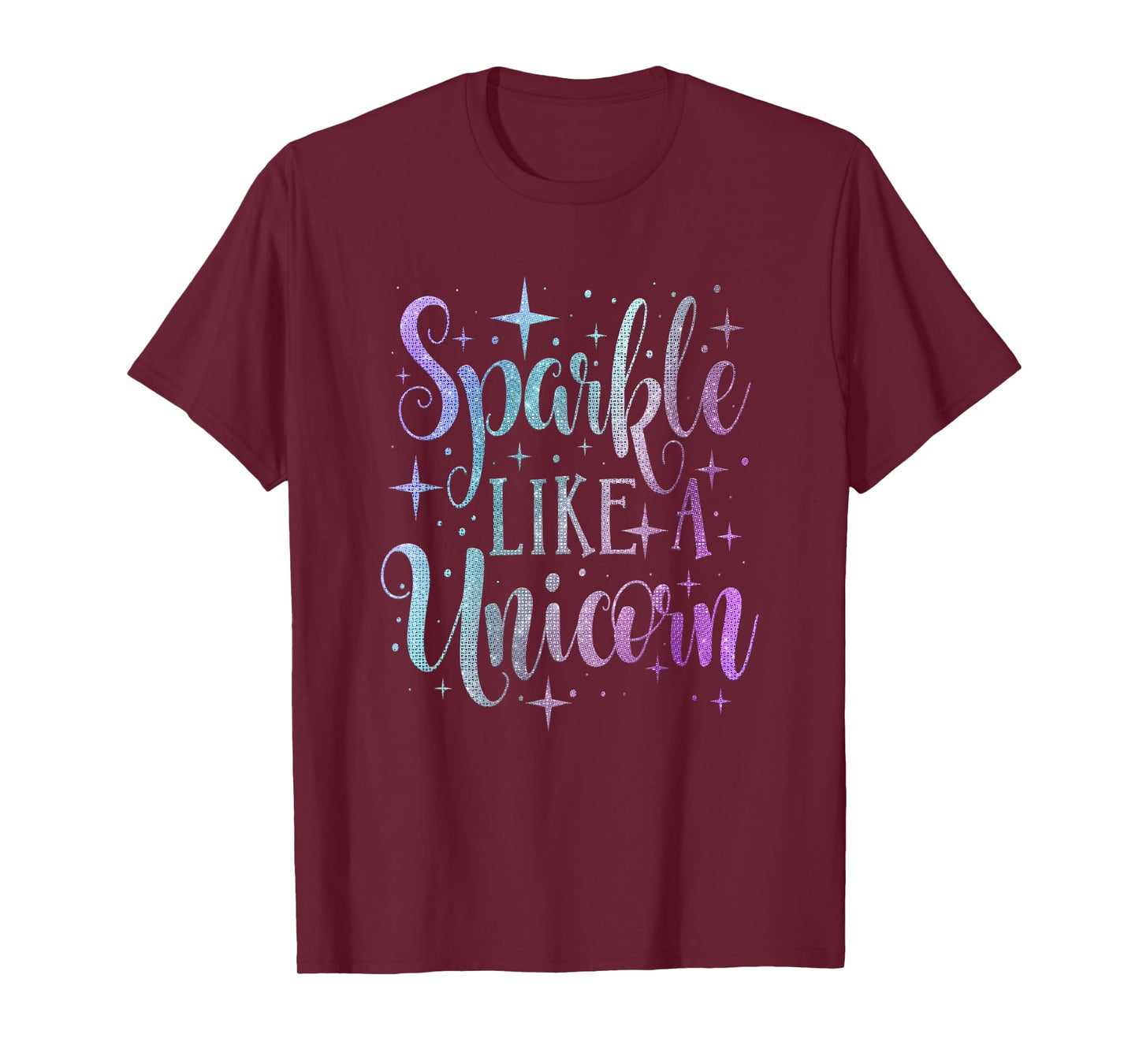 Sparkle Like A Unicorn Shirt Girls Purple Teal Blush Ombre T-Shirt