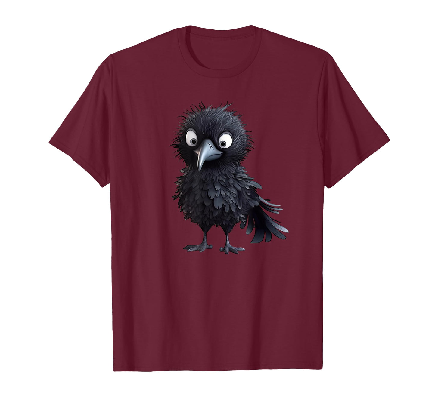 Black Raven Bird Graphic For Gothic Kids Women Men Cute Crow T-Shirt
