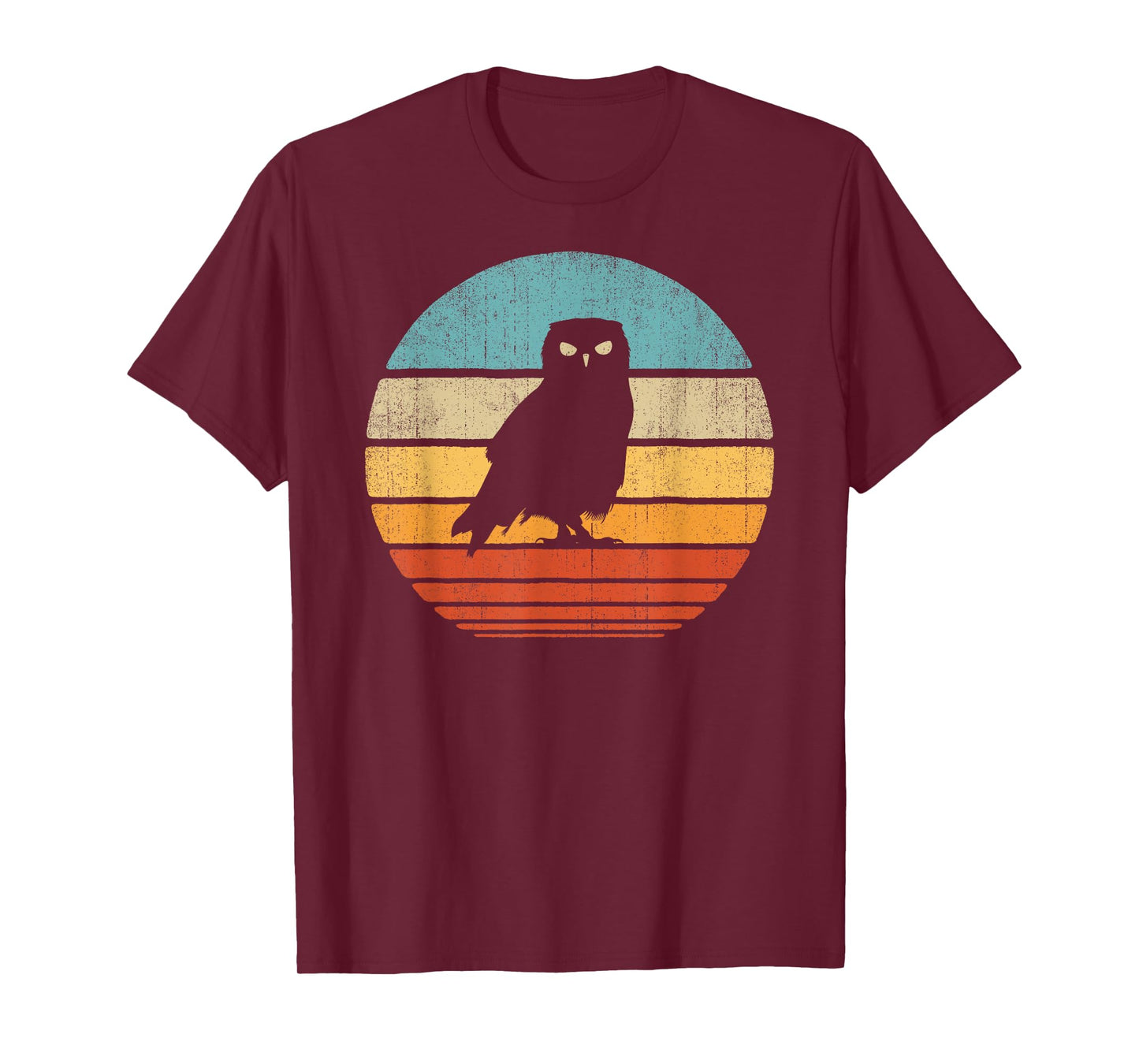 Owl Retro Vintage 60s 70s Sunset Bird T-Shirt