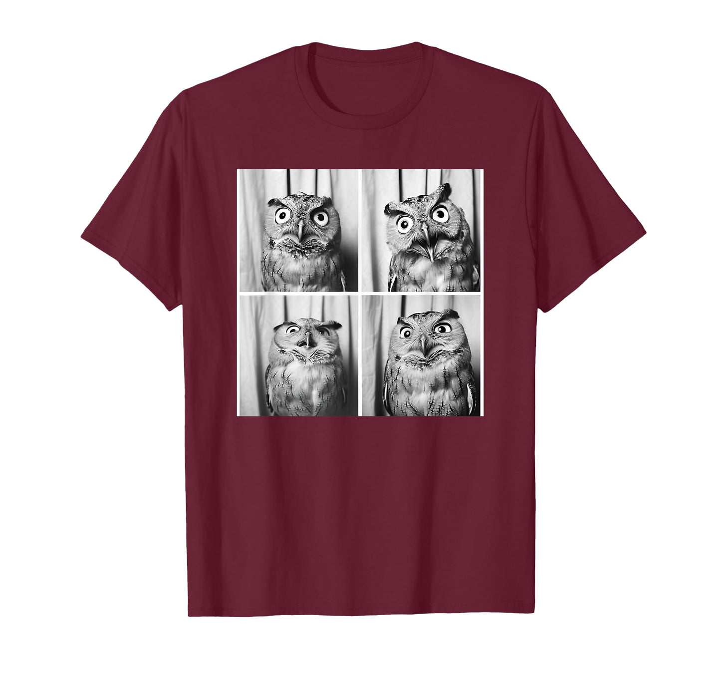 Unique Owl Nature Photography Men Women Kids Funny Owl Face Owl Lover Funny Bird Wildlife T-Shirt, Small