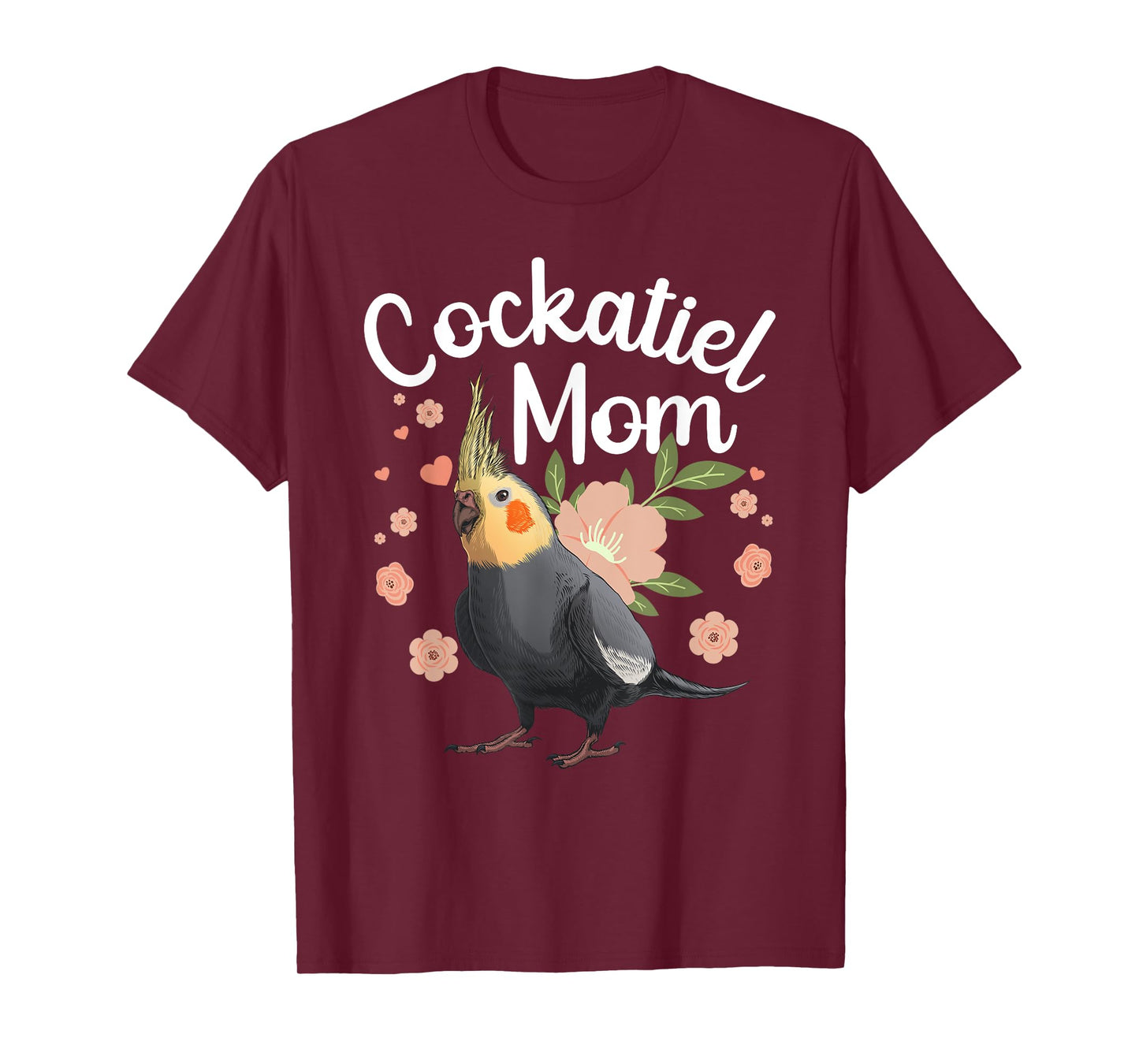 Cool Cockatiel Art For Mom Women Parrot Parakeet Bird Lover T-Shirt