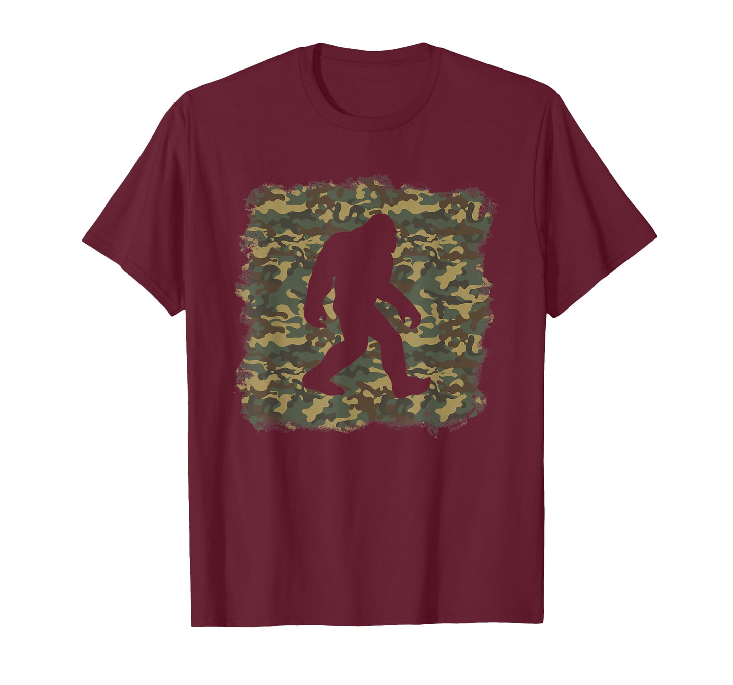 Camouflage Bigfoot Sasquatch Camo Army Pattern Big Foot Tee T-Shirt