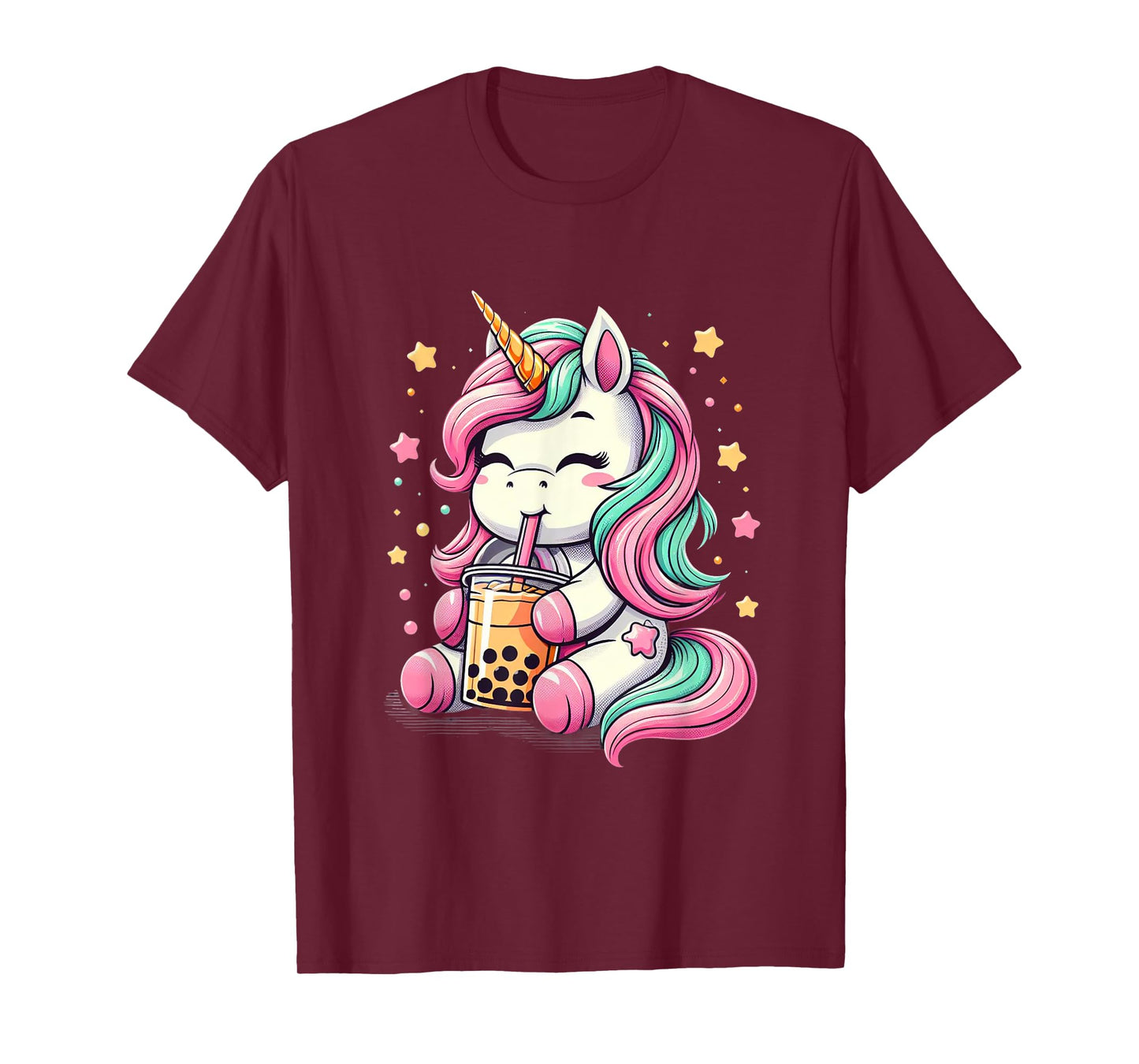 Boba Tea Unicorn Kawaii Neko Japanese Bubble Tea Aesthetic T-Shirt