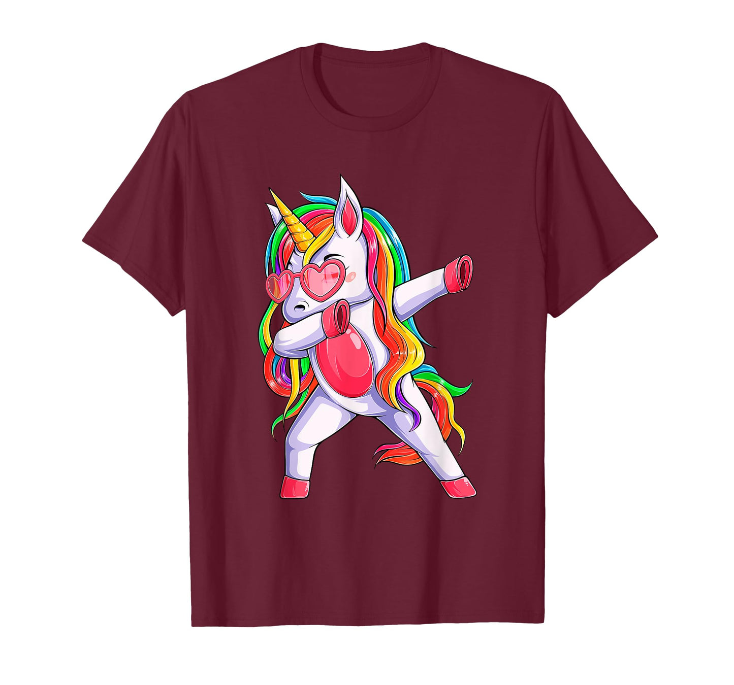 Dabbing Unicorn Party Birthday Rainbow Girls Kids Women Dab T-Shirt