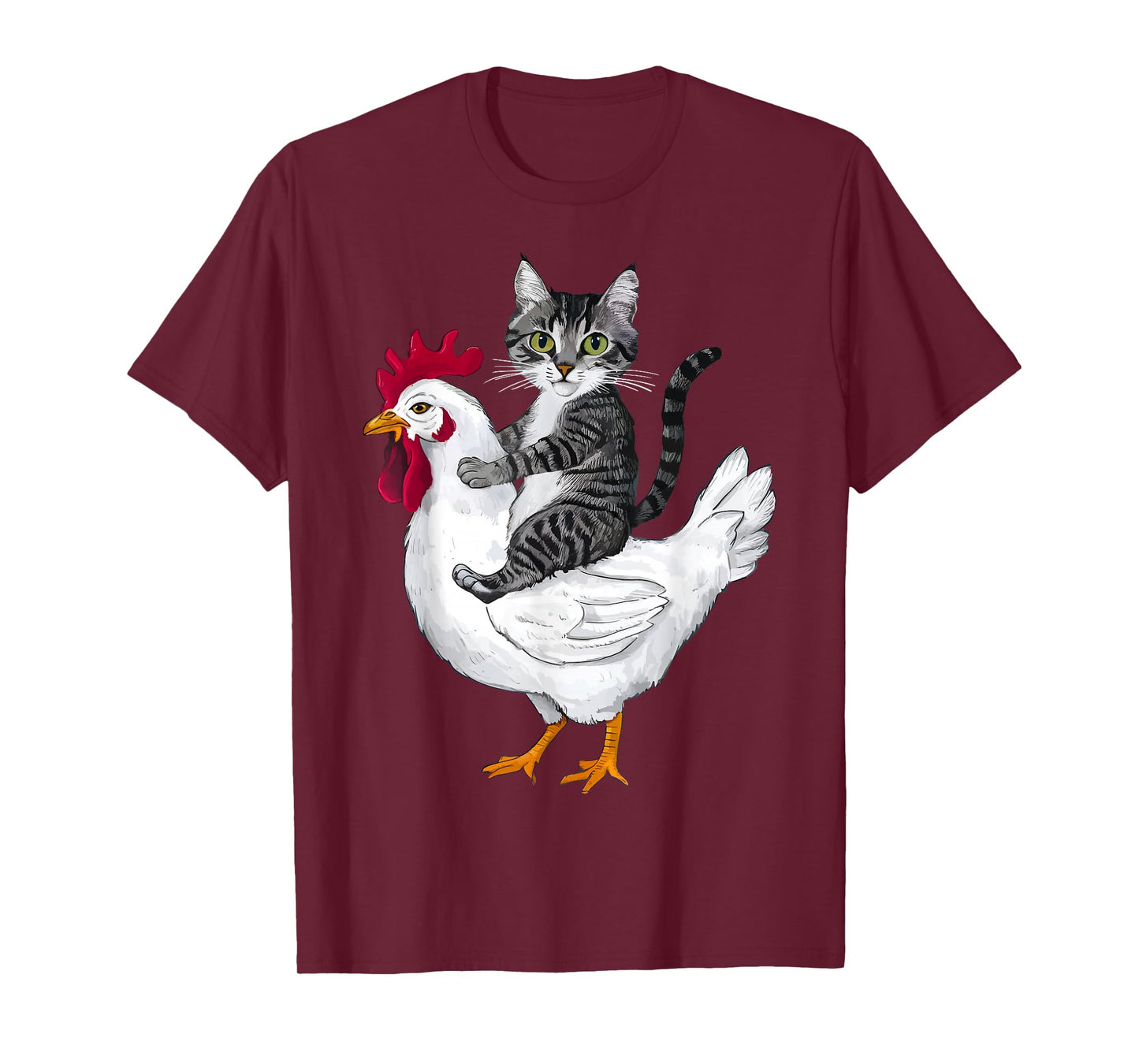 Funny Cat on a Chicken Lover T-Shirt