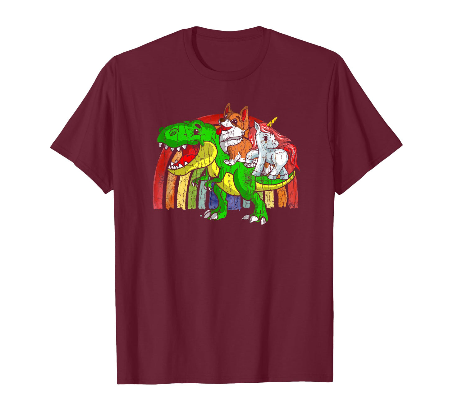 Australian Cattle Dog Unicorn Dinosaur Rex T-Shirt