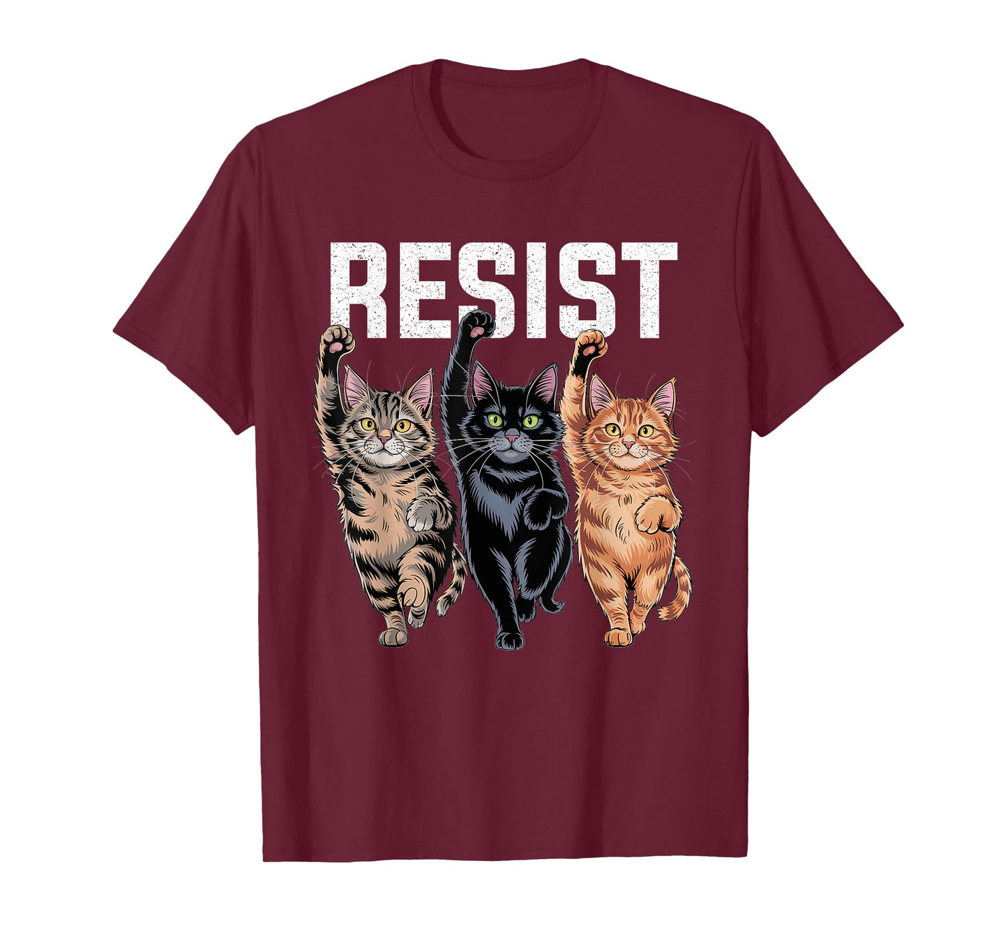 Funny Cats Resist Cat Protest Against Tariffs Men Women Kids T-Shirt