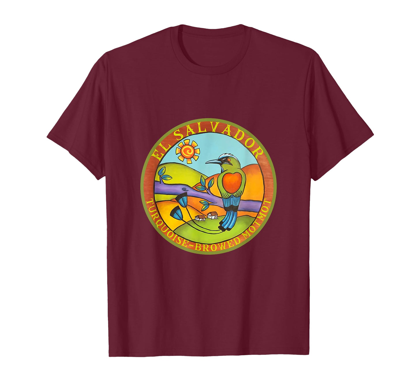 El Salvador Turquoise Browed Motmot bird watching travel T-Shirt