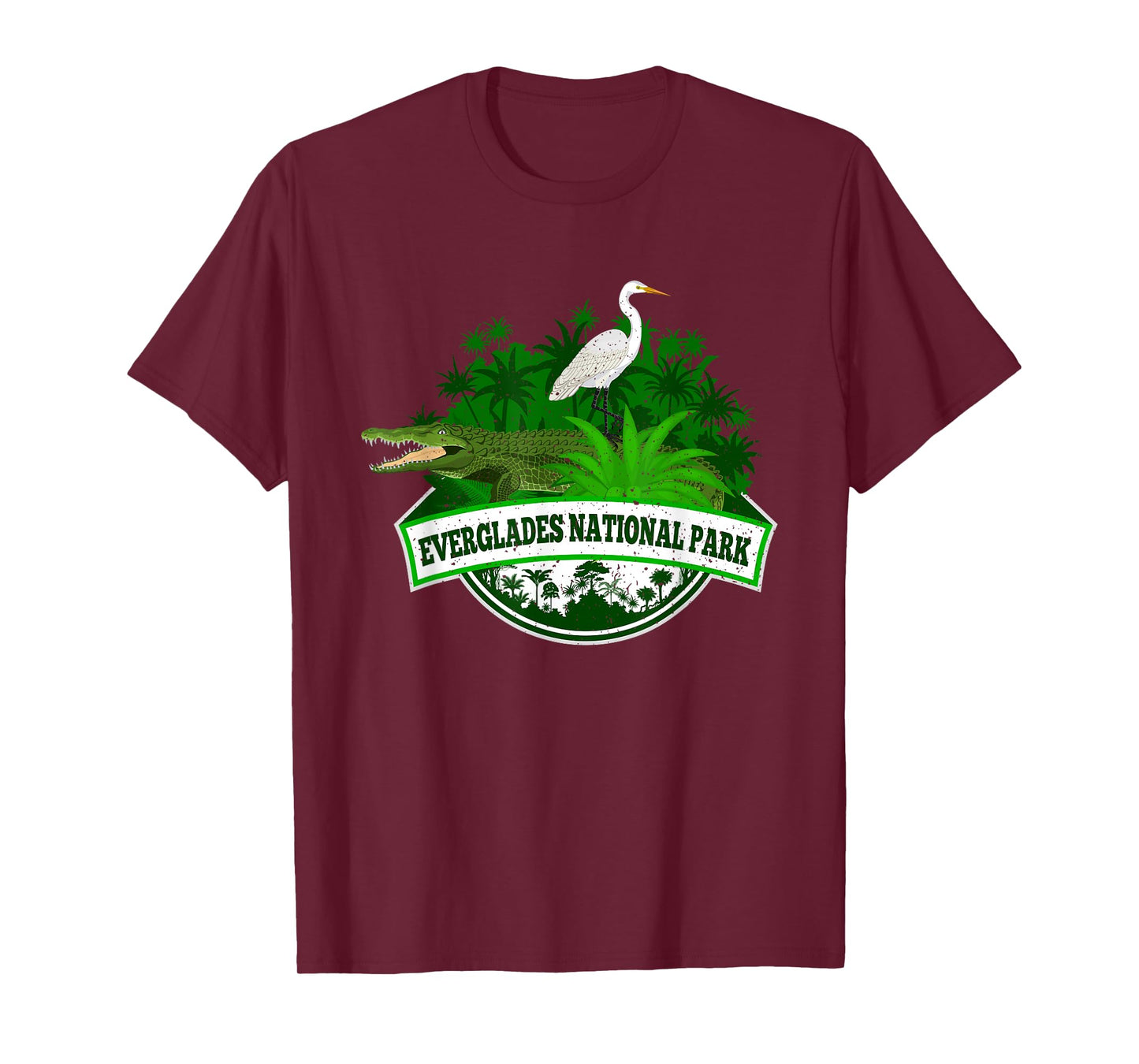 Bird and Florida Alligator Of Everglades National Park T-Shirt